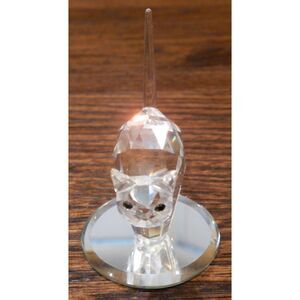 Swarovski Crystal Standing Cat Figure With Mirror Stand